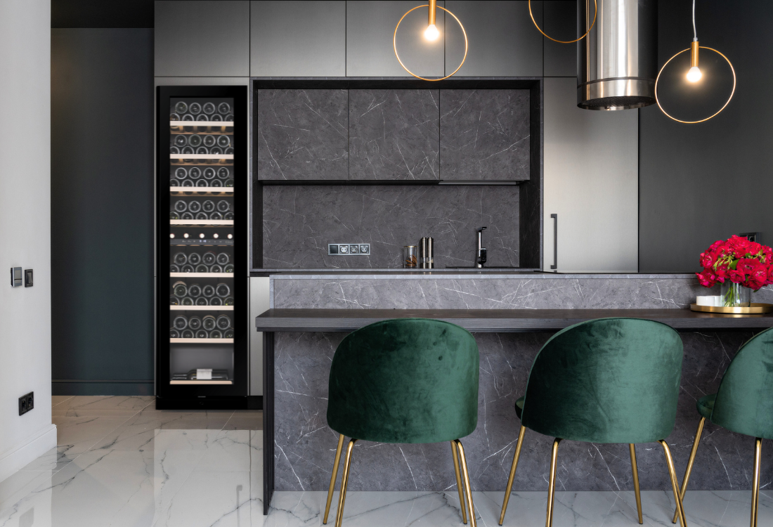 W82S-BLACK - 75 flessen wijnkoelkast