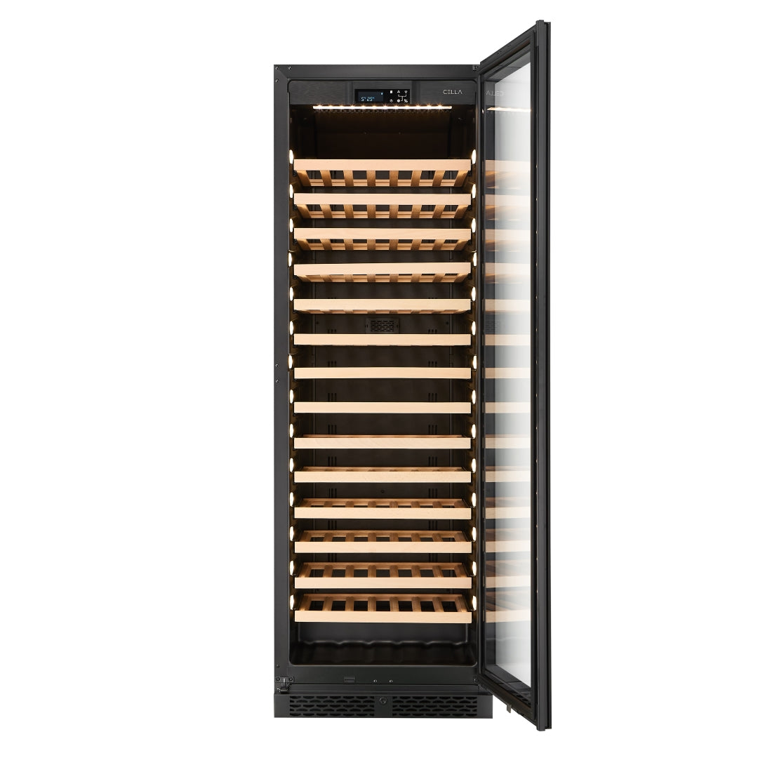 FWS122S-BLACK - 110 flessen wijnkoelkast