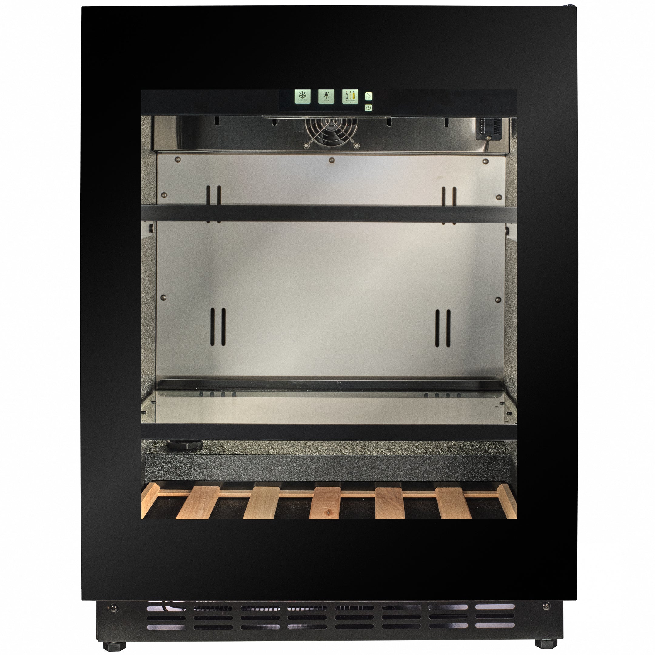 BV34B-TO - Push 2 Open Drankenkoelkast - 118L - Zwart Glas