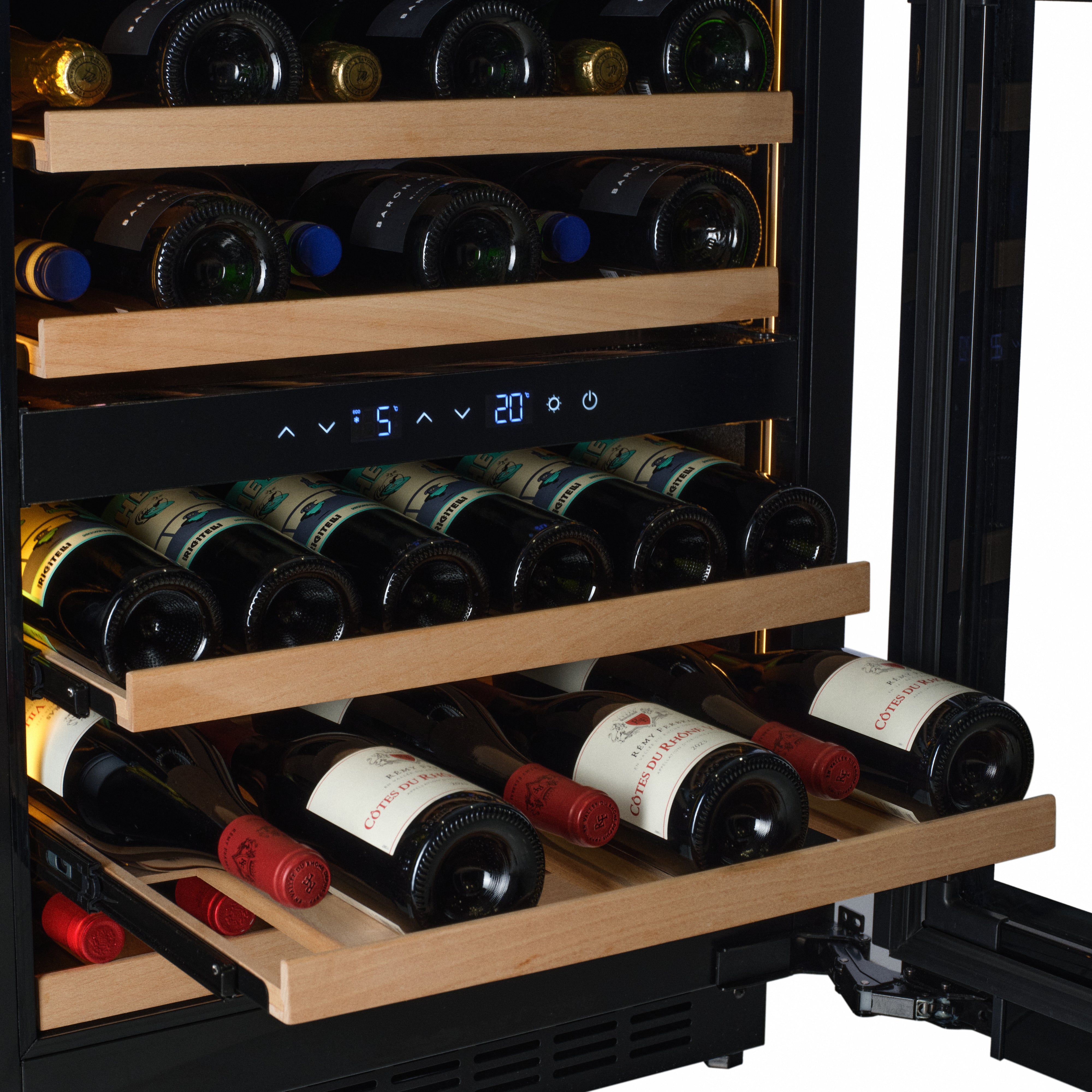 W34-BH - Wine Fridge - 36 Bottle - Black Glass