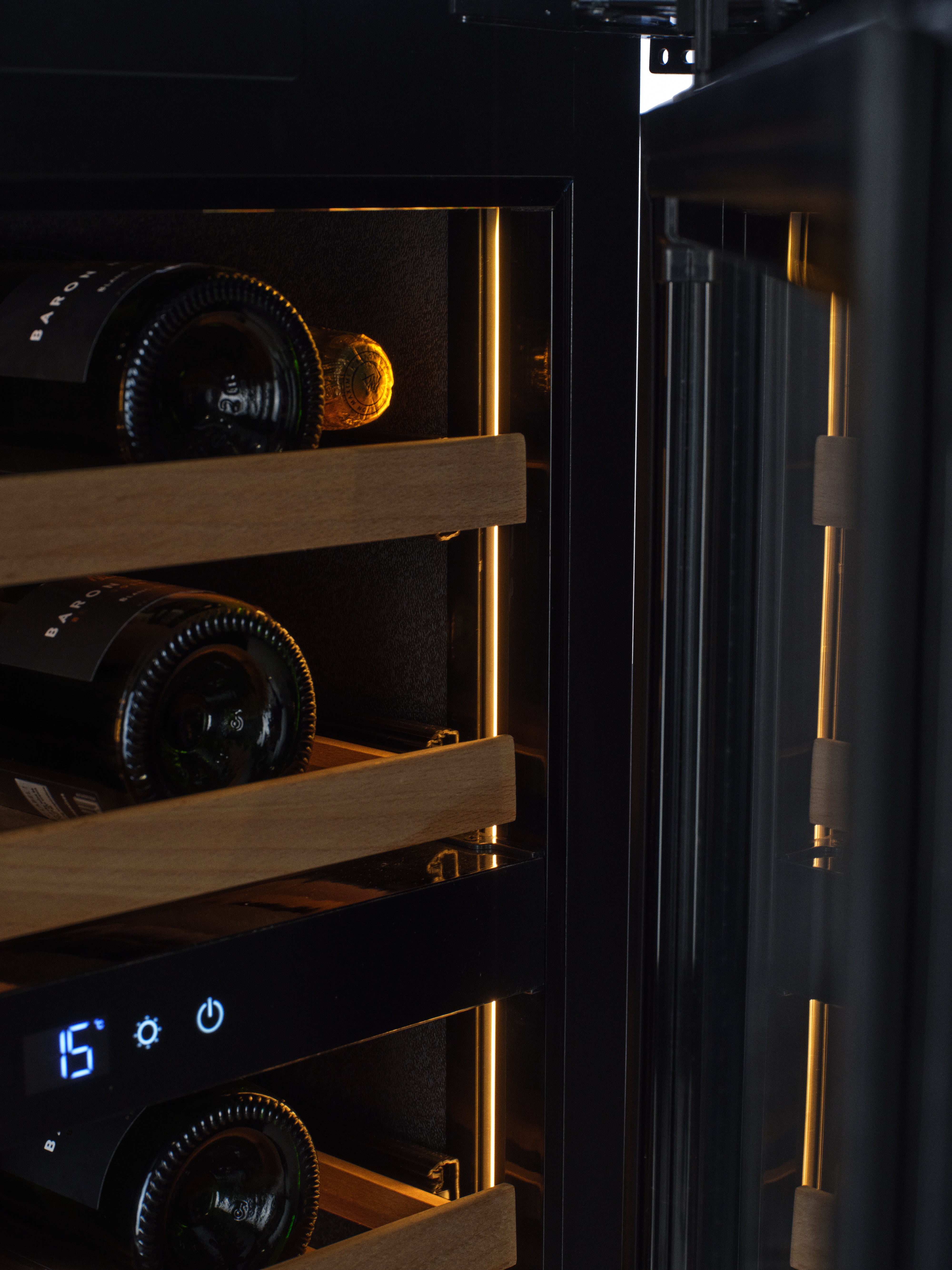 W34-BH - Wine Fridge - 36 Bottle - Black Glass