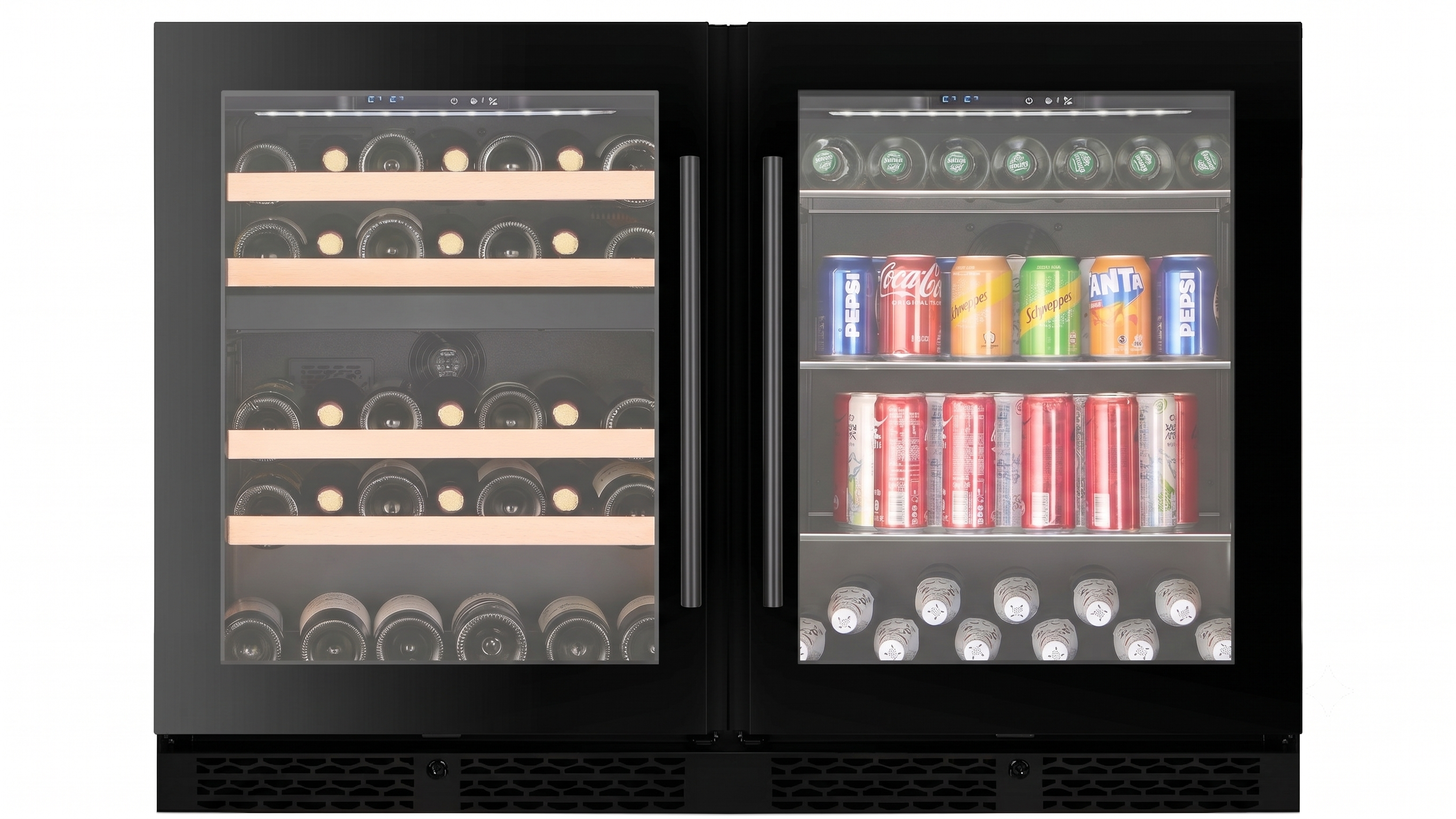WBV46D-BLACK - Wine & Beverage Combination