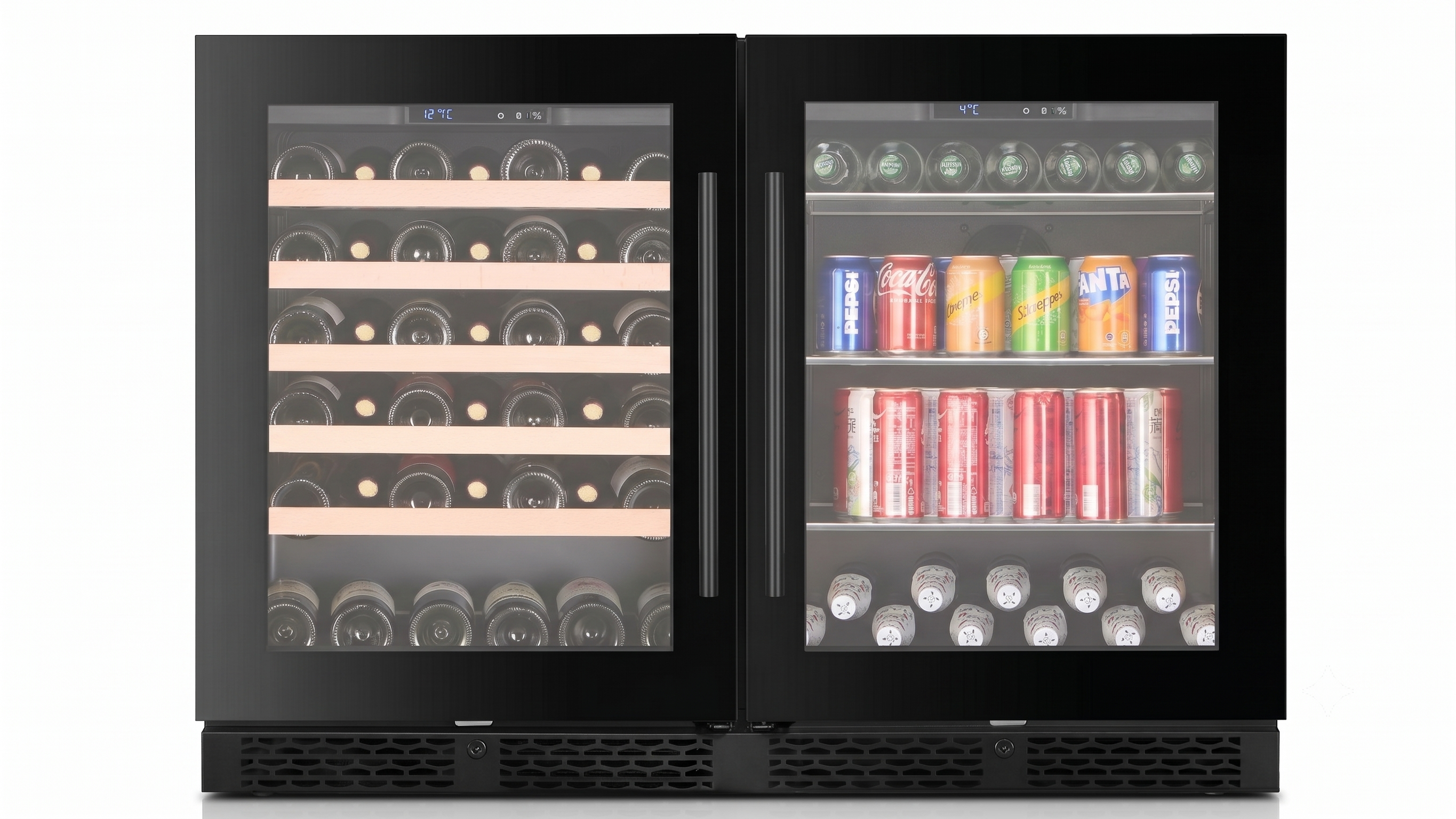 WBV46S-BLACK - Wine & Beverage Combination
