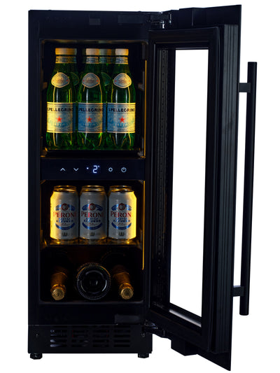 BV18-BH - Drankkoelkast - 51L - Zwart glas