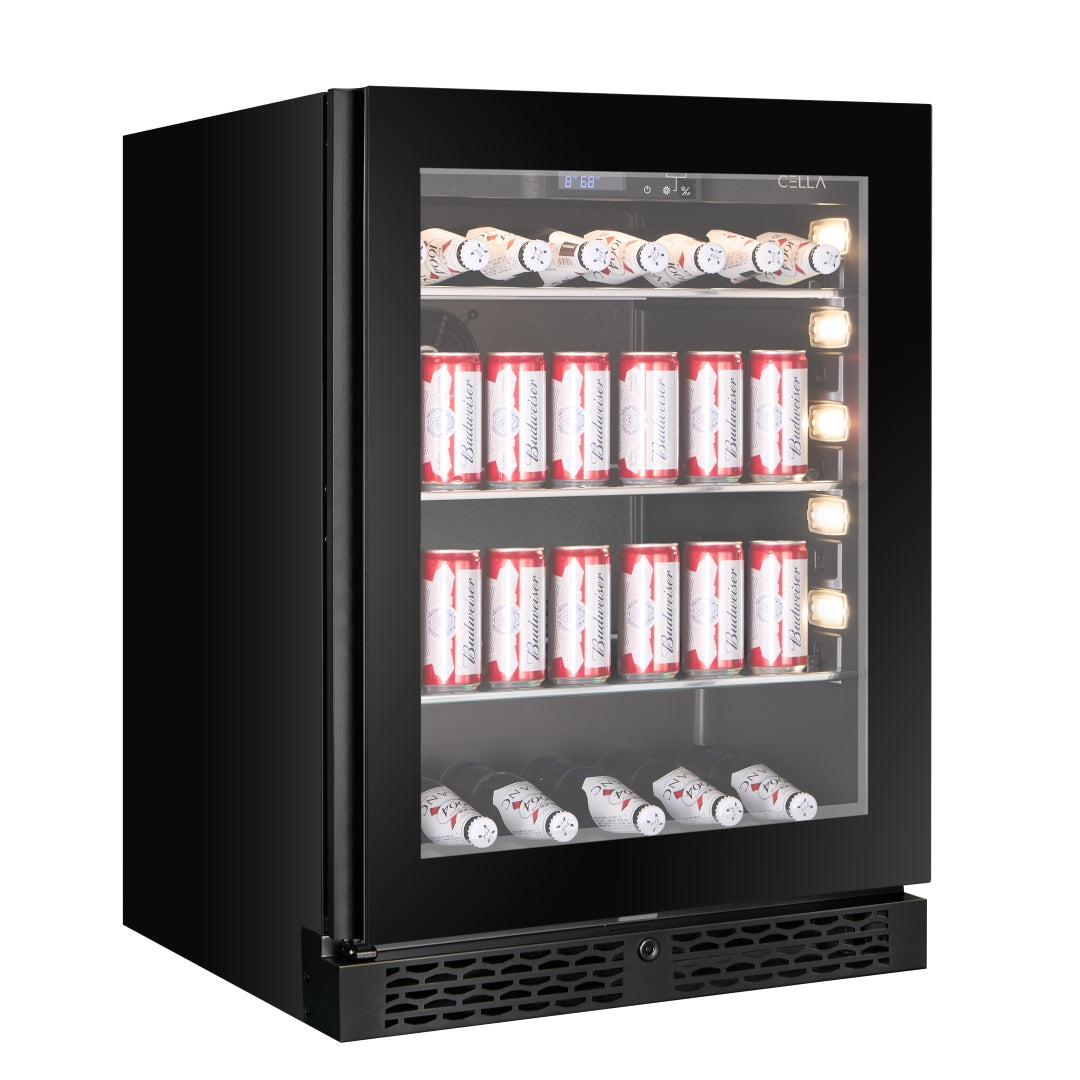 BV46S-BLACK - 127L / 141 Can Beverage Fridge