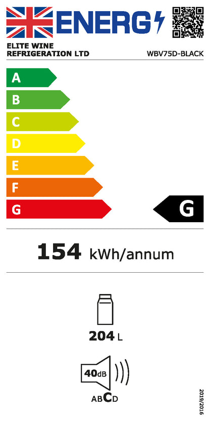 WBV75D-BLACK - 202L Beverage Centre (Wine & Beverage)