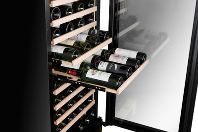 WBV122S-BLACK - Wijn- en drankcombinatie