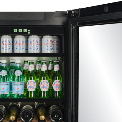 BV34B-TO - Push 2 Open Drankenkoelkast - 118L - Zwart Glas