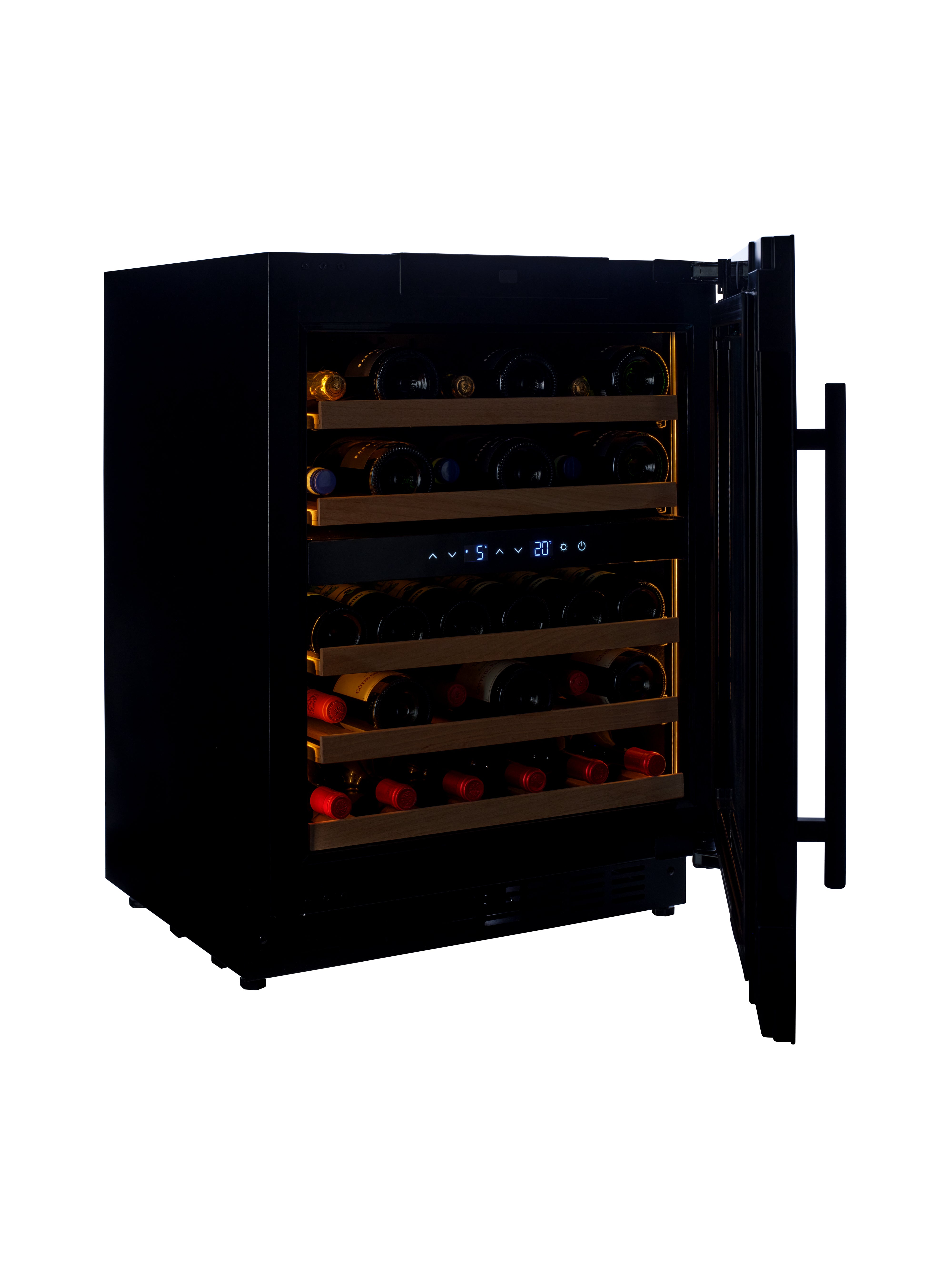 W34-BH - Wine Fridge - 36 Bottle - Black Glass