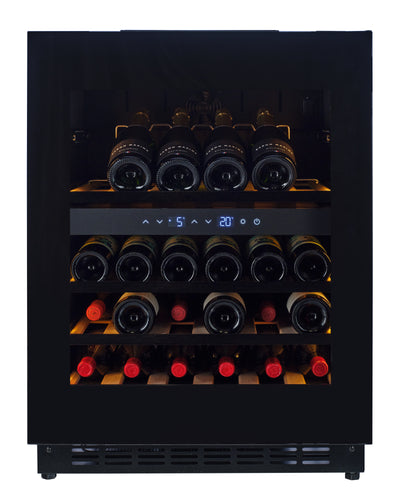 END OF LINE - W34B-TO - Push 2 Open Wine Fridge - 36 Bottle - Black Glass