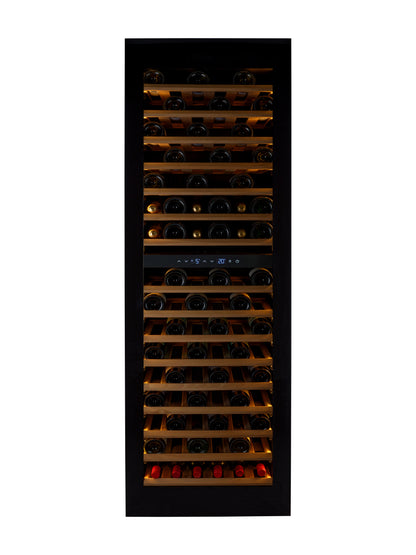 W96B-TO - Push 2 Open Integrated Wine Fridge - 255L - Black Glass